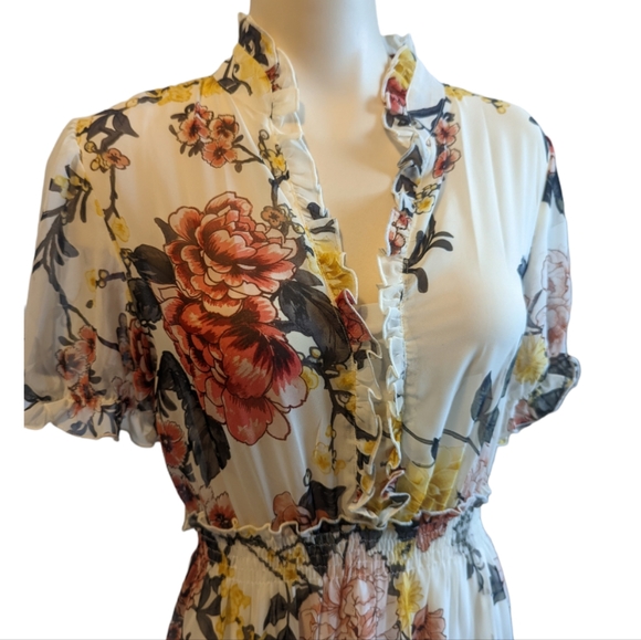 Women's | Floral Print Maxi Dress | Size 14 - Picture 7 of 9